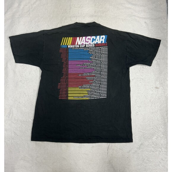 Vtg NASCAR Shirt Dale Earnhardt Competitors View 1999 Winston Cup Schedule XL - Picture 6 of 6